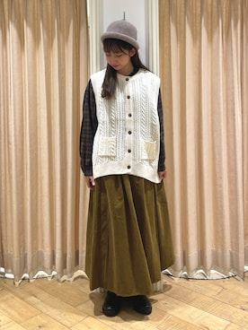 「Samansa Mos2（サマンサ モスモス）のアイテム（帽子）」を使った、ゆいさん（レディース・154cm）の秋コーディネート