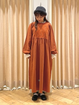 「24AW秋の新作」｜「アイテム（ワンピース/ドレス）」を使った、ゆいさん（レディース・154cm）の秋コーディネート