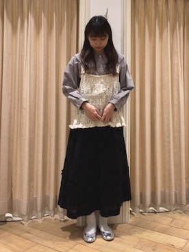 「Samansa Mos2（サマンサ モスモス）のアイテム（シューズ）」を使った、ゆいさん（レディース・154cm）の春コーディネート