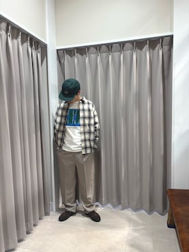 「Cooperstown Ball Cap（クーパーズタウンボールキャップ）のアイテム」を使った、中谷昇聖さん（メンズ・173cm）の春コーディネート