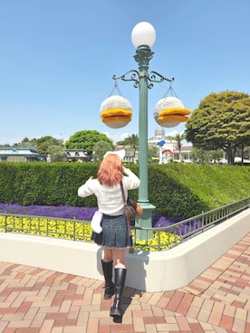 「アイテム（デニムスカート、その他）」を使った、chihar0304さん（レディース・151cm）の秋コーディネート