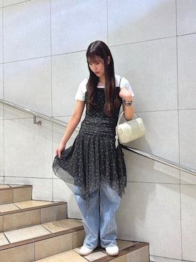 「小花柄」｜Meiさん（レディース・164cm）の春コーディネート