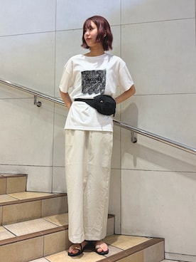 「SENSE OF PLACE by URBAN RESEARCH（センスオブプレイスバイアーバンリサーチ）のアイテム（スカート）」を使った、Meiさん（レディース・164cm）の夏コーディネート