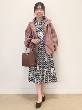 「Reflect（リフレクト）のアイテム（ブルゾン）」を使った、nikoniko0901さん（レディース・158cm）の秋コーディネート