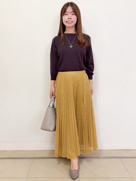 「Reflect（リフレクト）の【ライトアウター／ゆったり羽織れる／気軽な羽織りに◎】ライトブルゾン（ブルゾン、ブラウン系）」を使った、nikoniko0901さん（レディース）の秋コーディネート