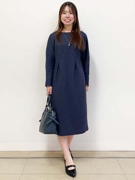 「アイテム（トレンチコート、グレー系）」を使った、nikoniko0901さん（レディース・158cm）の冬コーディネート