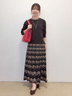 「Reflect（リフレクト）のアイテム（トップス）」を使った、nikoniko0901さん（レディース・158cm）の秋コーディネート
