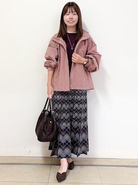 「Reflect（リフレクト）のアイテム（トップス）」を使った、nikoniko0901さん（レディース・158cm）の秋コーディネート