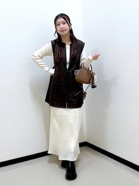 「アイテム（雑貨/ホビー）」を使った、もっちゃんさん（レディース・156cm）の秋コーディネート