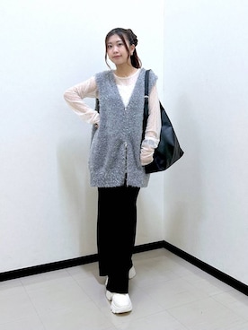 「アイテム（シュシュ）」を使った、もっちゃんさん（レディース・156cm・20代）の秋コーディネート