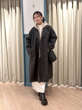 「アイテム（シュシュ）」を使った、もっちゃんさん（レディース・156cm・20代）の秋コーディネート