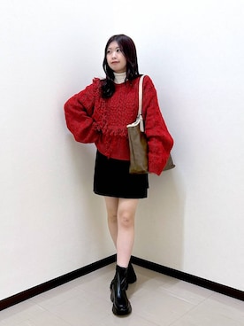 「アイテム（ポロシャツ）」を使った、もっちゃんさん（レディース・156cm）の秋コーディネート