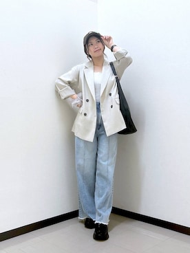 「LOWRYS FARM（ローリーズファーム）のアイテム（帽子）」を使った、もっちゃんさん（レディース・156cm）の春コーディネート