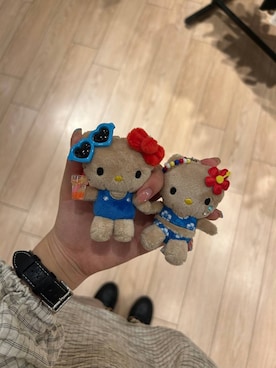「LOWRYS FARM（ローリーズファーム）の【サンリオキャラクターズ】ヌイキーホルダー8 647243/GOODS（キーホルダー、その他）」を使った、もっちゃんさん（レディース・156cm）の春コーディネート