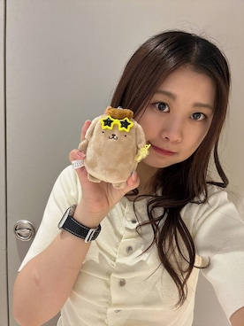 「LOWRYS FARM（ローリーズファーム）の【サンリオキャラクターズ】ヌイキーホルダー8 647243/GOODS（キーホルダー、その他）」を使った、もっちゃんさん（レディース・156cm）の春コーディネート