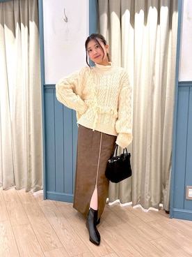 「アイテム（ポロシャツ）」を使った、もっちゃんさん（レディース・156cm・20代）の冬コーディネート