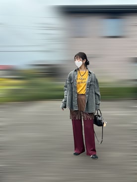 「RAGEBLUE（レイジブルー）のアイテム」を使った、memechanさん（レディース・158cm）の秋コーディネート