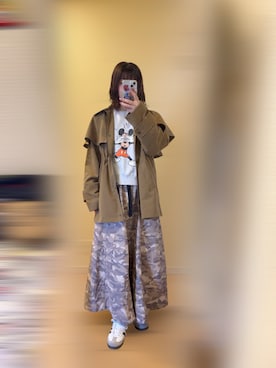 「DISCOAT（ディスコート）のアイテム（ジャケット/アウター）」を使った、memeさん（レディース・158cm）の冬コーディネート