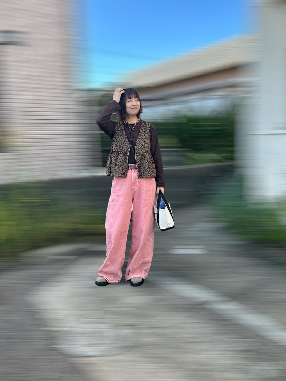 LEPSIMのデニムパンツ（ピンク系）を使った人気ファッション