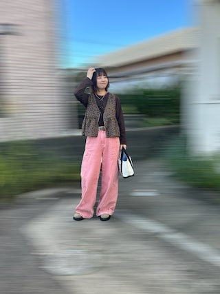 LEPSIMのデニムパンツ（ピンク系）を使った人気ファッション
