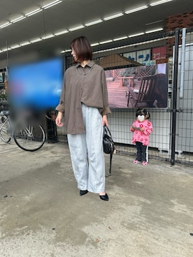 「しまむら（シマムラ）のアイテム（シャツ/ブラウス）」を使った、memeさん（レディース・158cm）の秋コーディネート