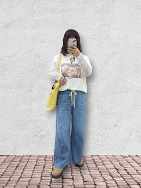 「Avail（アベイル）のアイテム（トップス）」を使った、memeさん（レディース・158cm）の春コーディネート