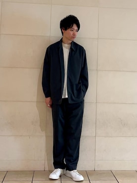 「アイテム（その他アウター、グリーン系）」を使った、真鍋　嘉淳さん（メンズ・181cm）の秋コーディネート