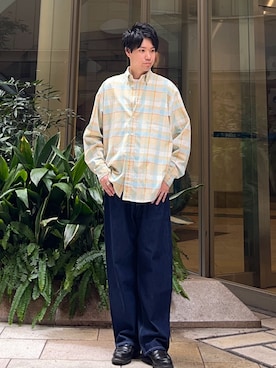 「Lee101」｜真鍋　嘉淳さん（メンズ・181cm）の秋コーディネート