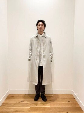 「レザーシューズが主役のコーデ」｜多田　宗司さん（メンズ・172cm）の冬コーディネート