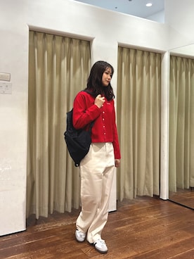 「GYMPHLEX（ジムフレックス）のアイテム」を使った、莉緒さん（レディース・163cm）の春コーディネート