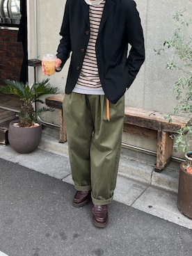 「unfil（アンフィル）のアイテム（ジャケット/アウター）」を使った、けいさん（メンズ・177cm）の春コーディネート