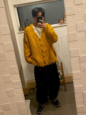 「アイテム（チノパンツ）」を使った、HAaakunさん（メンズ・170cm・10代）の冬コーディネート