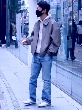 「BRANDALISED（ブランダライズド）のアイテム」を使った、yusukeさん（メンズ・177cm）の冬コーディネート