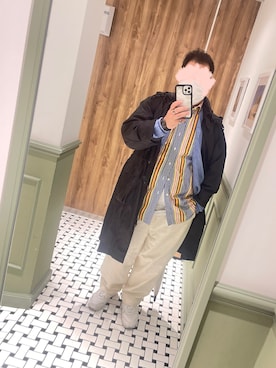 「ISSEY MIYAKE（イッセイミヤケ）のアイテム（ジャケット/アウター）」を使った、おかわり特盛さん（メンズ・176cm）の春コーディネート