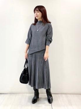 「ニットアップ」｜asaさん（レディース・154cm）の秋コーディネート