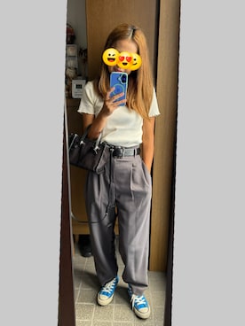 「アイテム（ピアス（両耳用））」を使った、ジュンコさん（レディース・156cm）の秋コーディネート