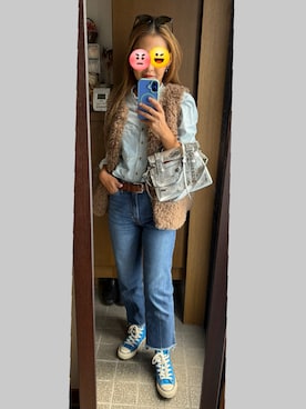 「Vivienne Westwood(ヴィヴィアンウエストウッド)のアイテム」を使った、ジュンコさん(レディース・156cm)の秋コーディネート