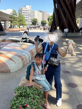「アイテム（シャツ/ブラウス）」を使った、ジュンコさん（レディース・156cm）の夏コーディネート