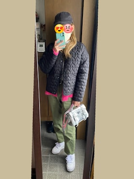 「SHIPS（シップス）のアイテム（帽子）」を使った、ジュンコさん（レディース・156cm）の冬コーディネート