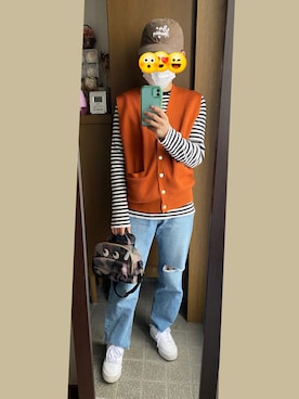 「ANYA HINDMARCH（アニヤハインドマーチ）のアイテム（バッグ）」を使った、ジュンコさん（レディース・156cm）の春コーディネート