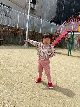 「MIKI HOUSE（ミキハウス）のアイテム（シューズ）」を使った、ジュンコさん（レディース・156cm）の春コーディネート