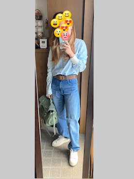 「Mulberry（マルベリー）のアイテム」を使った、ジュンコさん（レディース・156cm）の春コーディネート