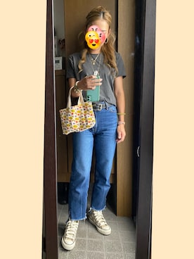 「H&M（エイチ・アンド・エム）のアイテム（ピアス（両耳用））」を使った、ジュンコさん（レディース・156cm）の夏コーディネート