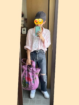 「SHIPS（シップス）のアイテム（帽子）」を使った、ジュンコさん（レディース・156cm）の春コーディネート