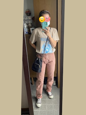 「アイテム（カチューシャ）」を使った、ジュンコさん（レディース・156cm）の夏コーディネート