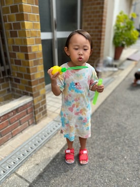 「アイテム（ワンピース、その他）」を使った、ジュンコさん（レディース・156cm）の夏コーディネート