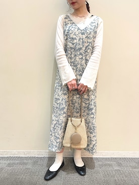 「frames RAY CASSIN（フレームスレイカズン）のアイテム（ワンピース/ドレス）」を使った、himariさん（レディース・157cm）の春コーディネート