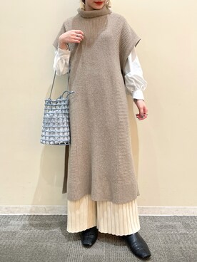 「frames RAY CASSIN（フレームスレイカズン）のアイテム（ワンピース/ドレス）」を使った、himariさん（レディース・157cm）の冬コーディネート