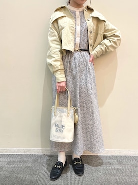 「frames RAY CASSIN（フレームスレイカズン）のアイテム（ジャケット/アウター）」を使った、himariさん（レディース・157cm）の春コーディネート