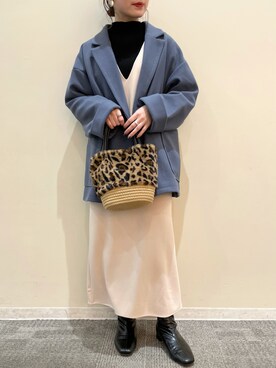 「frames RAY CASSIN（フレームスレイカズン）のアイテム（その他アウター）」を使った、himariさん（レディース・157cm）の冬コーディネート